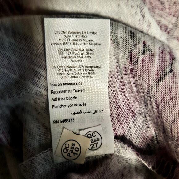 ZIM & ZOE WOMEN'S PLUS‎ 30/32 TUNIC TOP SHORT SLEEVE NEW RUFFLE HEM CASUAL PARTY - Picture 10 of 10